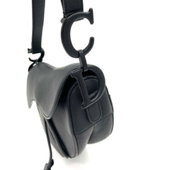 DIOR SADDLE BAG Black Ultramatte Calfskin