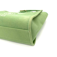 CHANEL Mixed Fibers Small Deauville Tote Green 2023 CHANEL Mixed Fibers Small Deauville Tote Green 2023