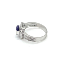 14k White Gold Amethyst Ring