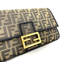 FENDI Baguette Brown FF jacquard fabric bag FENDI Baguette Brown FF jacquard fabric bag