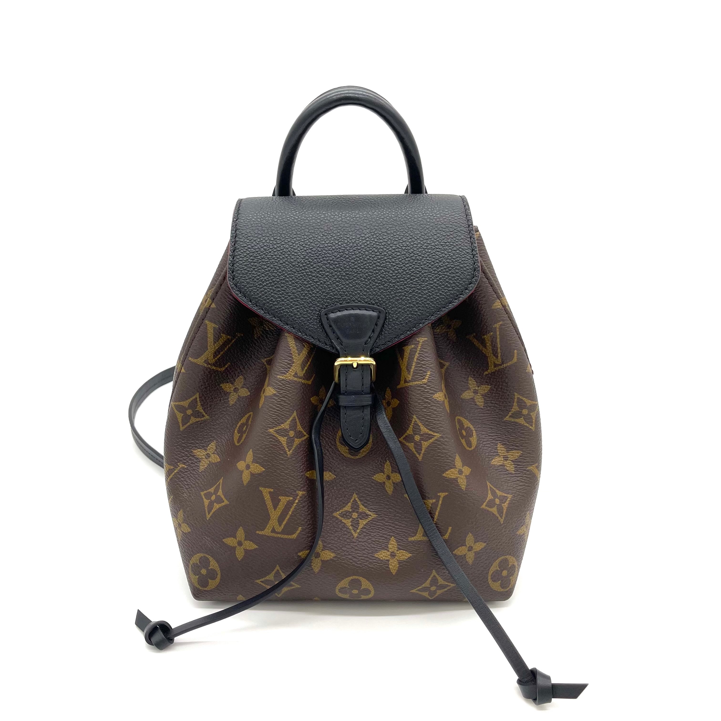 Louis Vuitton Montsouris BB Monogram Black Leather Backpack