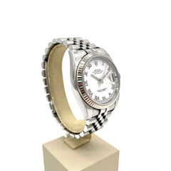 Rolex Datejust 116234 Steel & White Gold Jubilee 36mm White Roman Dial Watch Rolex Datejust 116234 Steel & White Gold Jubilee 36mm White Roman Dial Watch