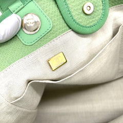 CHANEL Mixed Fibers Small Deauville Tote Green 2023 CHANEL Mixed Fibers Small Deauville Tote Green 2023