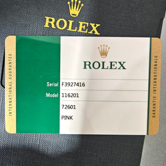 Rolex Datejust 36mm 116201 Rosegold Stainless Steel Oyster Rolex Datejust 36mm 116201 Rosegold Stainless Steel Oyster