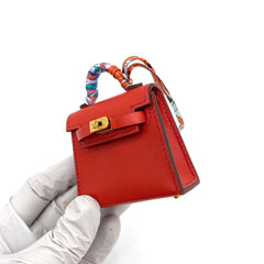 Hermes Kelly Twilly Bag Charm Fauve Palladium Tadelakt Leather Limited Edition Hermes Kelly Twilly Bag Charm Fauve Palladium Tadelakt Leather Limited Edition
