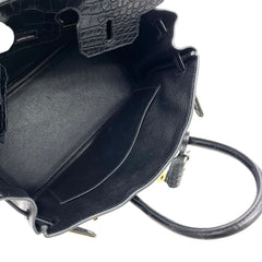 HERMES Togo Matte Alligator Birkin Touch 25 Black HERMES Togo Matte Alligator Birkin Touch 25 Black