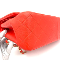 CHANEL Caviar Quilted Jumbo Double Flap Red 2019 CHANEL Caviar Quilted Jumbo Double Flap Red 2019