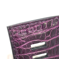 HERMES alligator medor clutch 23 purple clutches HERMES alligator medor clutch 23 purple clutches