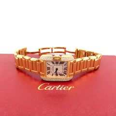 CARTIER TANK ANGLAISE YELLOW GOLD WITH DIAMONDS