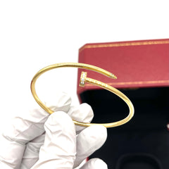 CARTIER JUSTE UN CLOU BRACELET, 18K Yellow Gold Diamond Small Model SIZE16