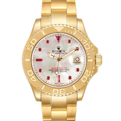 ROLEX Yacht-Master Gold Factory Pearl Ruby 16628