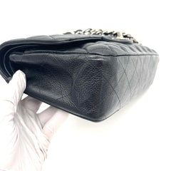Chanel Classic Medium Double Flap Bag – Black Caviar Leather / Silver Hardware Chanel Classic Medium Double Flap Bag – Black Caviar Leather / Silver Hardware