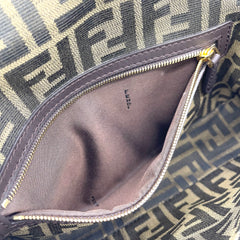 FENDI Baguette Brown FF jacquard fabric bag FENDI Baguette Brown FF jacquard fabric bag