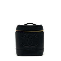 CHANEL  Caviar Cosmetic Vanity Bag Black 2000-2002 CHANEL  Caviar Cosmetic Vanity Bag Black 2000-2002