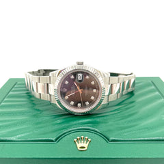 Rolex Datejust ll 116334 41 mm Steel Rhodium Diamond Fluted Bezel