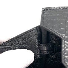 HERMES Togo Matte Alligator Birkin Touch 25 Black HERMES Togo Matte Alligator Birkin Touch 25 Black