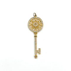 18k Yellow Gold & Diamonds Customized “KEY” Pendant