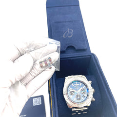 BREITLING chronomat stainless steel blue 44mm automatic men’s watch BREITLING chronomat stainless steel blue 44mm automatic men’s watch