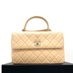 Chanel  Lambskin Quilted Large Trendy CC Flap Light Beige 2021 Chanel  Lambskin Quilted Large Trendy CC Flap Light Beige 2021
