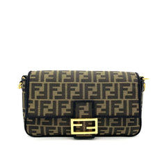 FENDI Baguette Brown FF jacquard fabric bag FENDI Baguette Brown FF jacquard fabric bag