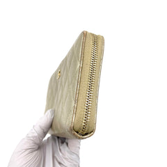 Chanel Long Zip Wallet, Gold Lambskin with Gold Hardware 2016-2017 Chanel Long Zip Wallet, Gold Lambskin with Gold Hardware 2016-2017
