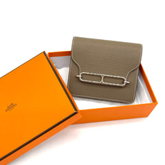 HERMES Chevre Mysore Roulis Slim Wallet Etoupe Brand New Condition Never used HERMES Chevre Mysore Roulis Slim Wallet Etoupe Brand New Condition Never used