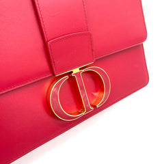 CHRISTIAN DIOR 부드러운 송아지 가죽 30 몽테뉴 플랩 백 퓨시아 CHRISTIAN DIOR 부드러운 송아지 가죽 30 몽테뉴 플랩 백 퓨시아