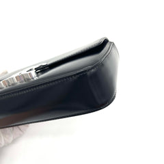 CELINE Shiny Calfskin Triomphe Chain Shoulder Bag Black CELINE Shiny Calfskin Triomphe Chain Shoulder Bag Black