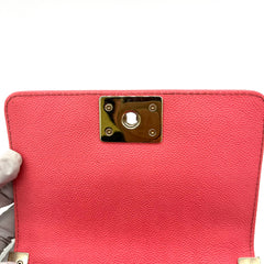 CHANEL Caviar Chevron Quilted Small Boy Flap Pink with Gold Hardware CHANEL Caviar Chevron Quilted Small Boy Flap Pink with Gold Hardware