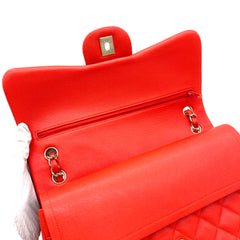 CHANEL Caviar Quilted Jumbo Double Flap Red 2019 CHANEL Caviar Quilted Jumbo Double Flap Red 2019