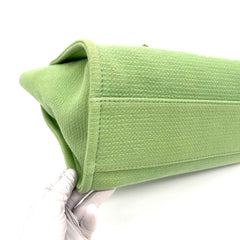 CHANEL Mixed Fibers Small Deauville Tote Green 2023 CHANEL Mixed Fibers Small Deauville Tote Green 2023