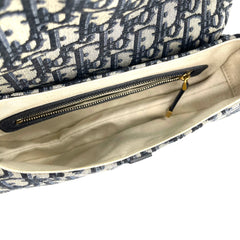 CHRISTIAN DIOR Oblique Saddle Bag Blue CHRISTIAN DIOR Oblique Saddle Bag Blue