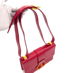 CHRISTIAN DIOR 부드러운 송아지 가죽 30 몽테뉴 플랩 백 퓨시아 CHRISTIAN DIOR 부드러운 송아지 가죽 30 몽테뉴 플랩 백 퓨시아