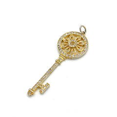 18k Yellow Gold & Diamonds Customized “KEY” Pendant