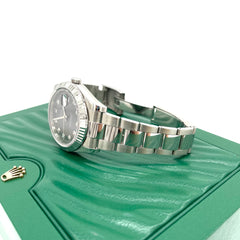 Rolex Datejust ll 116334 41 mm Steel Rhodium Diamond Fluted Bezel Rolex Datejust ll 116334 41 mm Steel Rhodium Diamond Fluted Bezel