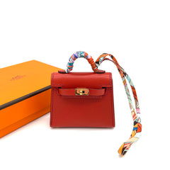 Hermes Kelly Twilly Bag Charm Fauve Palladium Tadelakt Leather Limited Edition Hermes Kelly Twilly Bag Charm Fauve Palladium Tadelakt Leather Limited Edition