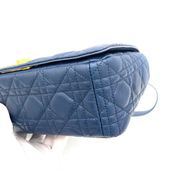 CHRISTIAN DIOR Lambskin Cannage Gradient Large Caro Bag Indigo Blue CHRISTIAN DIOR Lambskin Cannage Gradient Large Caro Bag Indigo Blue
