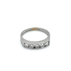 5 Channel Set Diamond Ring