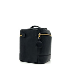 CHANEL  Caviar Cosmetic Vanity Bag Black 2000-2002 CHANEL  Caviar Cosmetic Vanity Bag Black 2000-2002