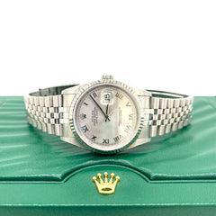 Rolex Datejust 36 Roman Dial Steel & White Gold 16234 Rolex Datejust 36 Roman Dial Steel & White Gold 16234