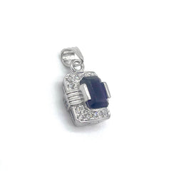 14k White Gold Amethyst Pendant