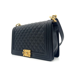 Chanel  Caviar Quilted Large Boy Flap Black 2018-2019 Chanel  Caviar Quilted Large Boy Flap Black 2018-2019