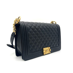 Chanel  Caviar Quilted Large Boy Flap Black 2018-2019 Chanel  Caviar Quilted Large Boy Flap Black 2018-2019
