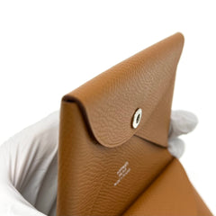 Hermes  Epsom Calvi Duo Card Case Gold Hermes  Epsom Calvi Duo Card Case Gold