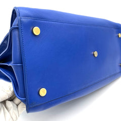 Saint Laurent  Calfskin Large Sac de Jour Carryall Blue Saint Laurent  Calfskin Large Sac de Jour Carryall Blue