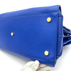 Saint Laurent  Calfskin Large Sac de Jour Carryall Blue Saint Laurent  Calfskin Large Sac de Jour Carryall Blue