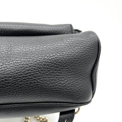 Gucci  Pebbled Calfskin Soho Chain Backpack Black Gucci  Pebbled Calfskin Soho Chain Backpack Black
