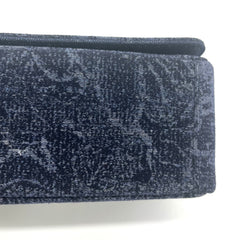 CHRISTIAN DIOR Navy Floral Denim Medium Caro Chain Bag CHRISTIAN DIOR Navy Floral Denim Medium Caro Chain Bag
