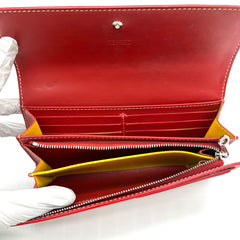 Goyard Goyardine Varenne Long Wallet Red Goyard Goyardine Varenne Long Wallet Red