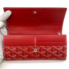 Goyard Goyardine Varenne Long Wallet Red Goyard Goyardine Varenne Long Wallet Red
